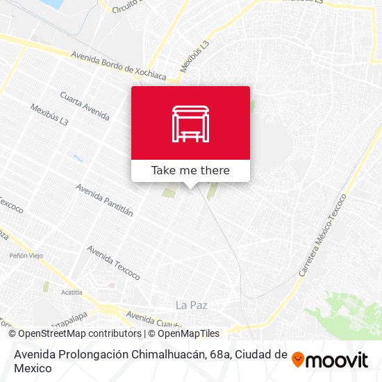 Mapa de Avenida Prolongación Chimalhuacán, 68a