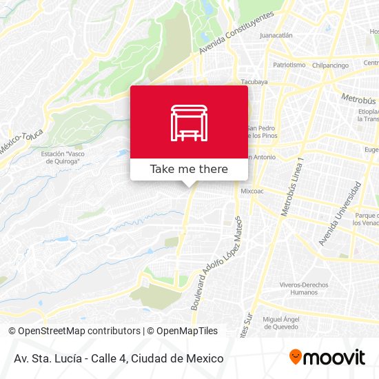 Av. Sta. Lucía - Calle 4 map