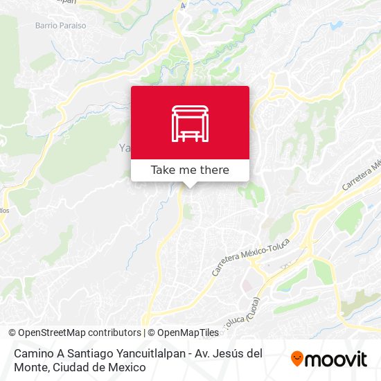 Camino A Santiago Yancuitlalpan - Av. Jesús del Monte map