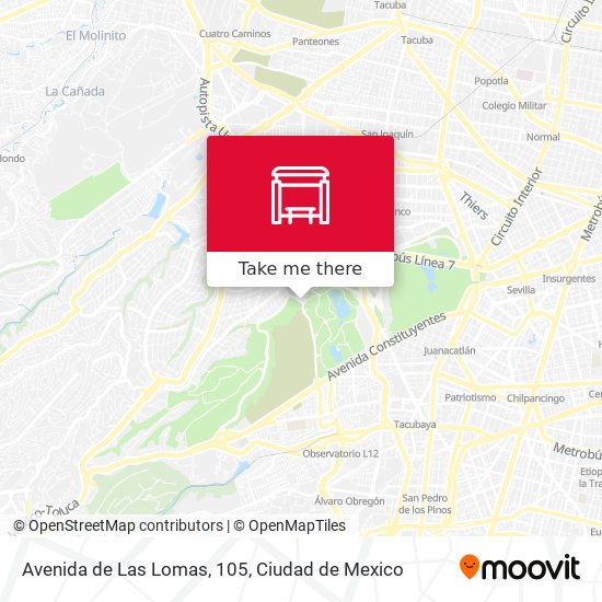 Mapa de Avenida de Las Lomas, 105