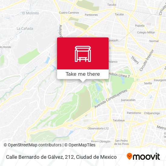 Mapa de Calle Bernardo de Gálvez, 212