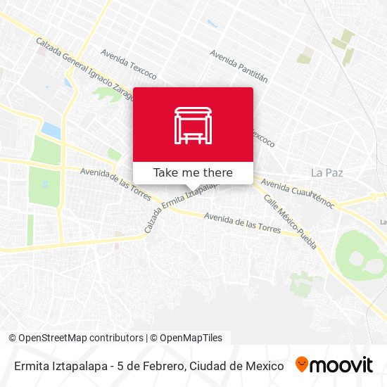 Ermita Iztapalapa - 5 de Febrero map