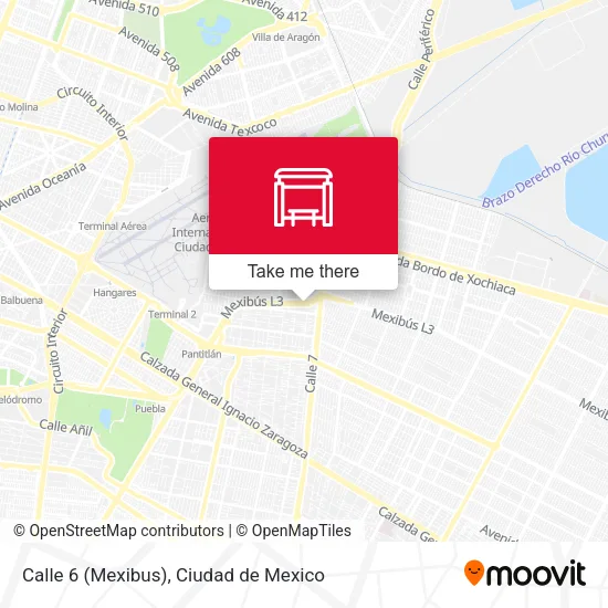 Calle 6 (Mexibus) map
