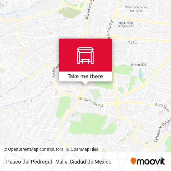 Mapa de Paseo del Pedregal - Valle