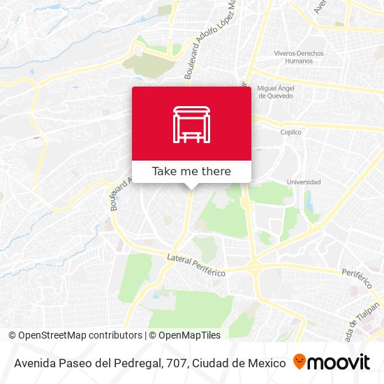 Avenida Paseo del Pedregal, 707 map
