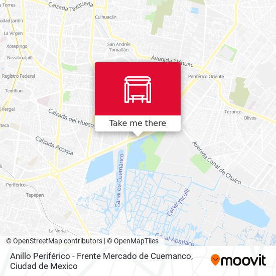 Anillo Periférico - Frente Mercado de Cuemanco map