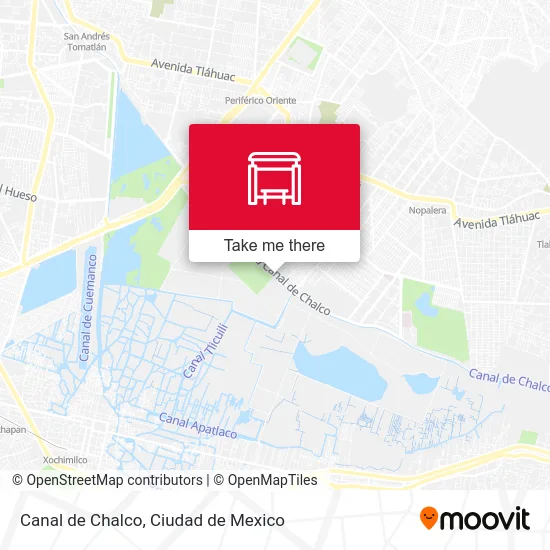 Canal de Chalco map