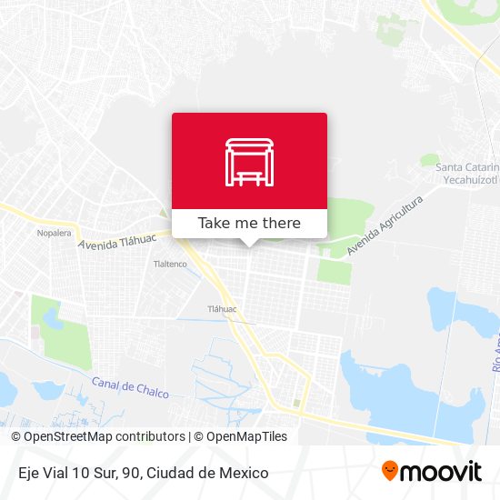 Mapa de Eje Vial 10 Sur, 90