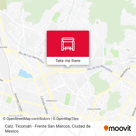 Mapa de Calz. Ticomán - Frente San Marcos