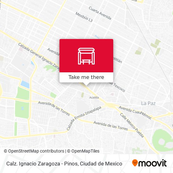 Mapa de Calz. Ignacio Zaragoza - Pinos