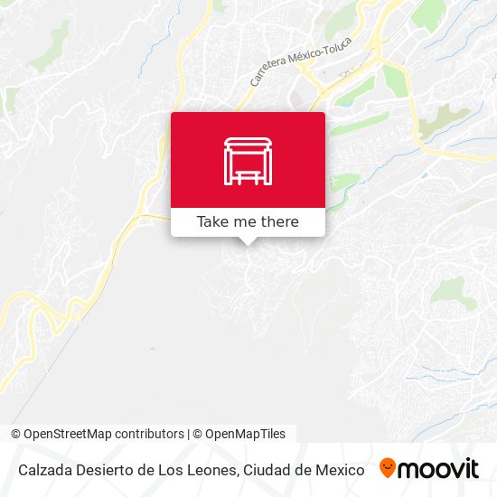 Calzada Desierto de Los Leones map