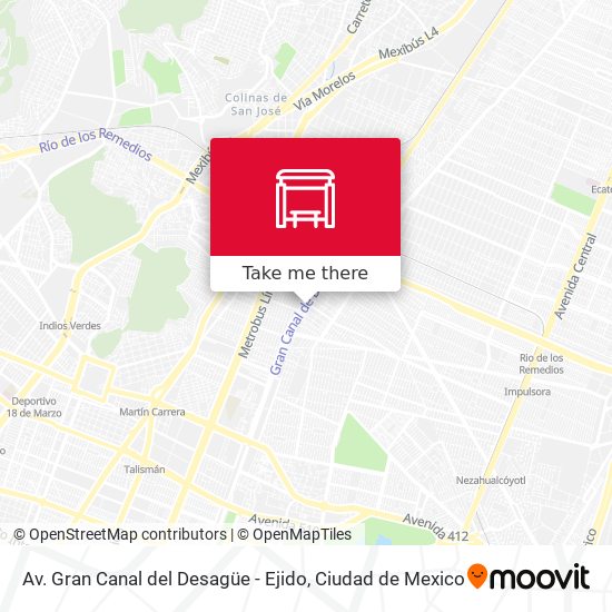 Mapa de Av. Gran Canal del Desagüe - Ejido