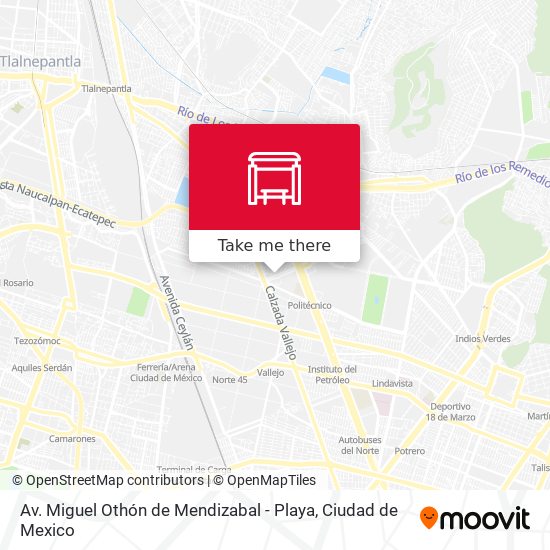 Mapa de Av. Miguel Othón de Mendizabal - Playa