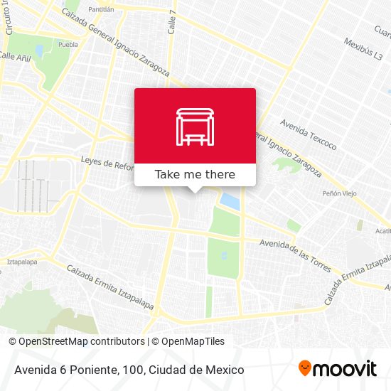 Mapa de Avenida 6 Poniente, 100