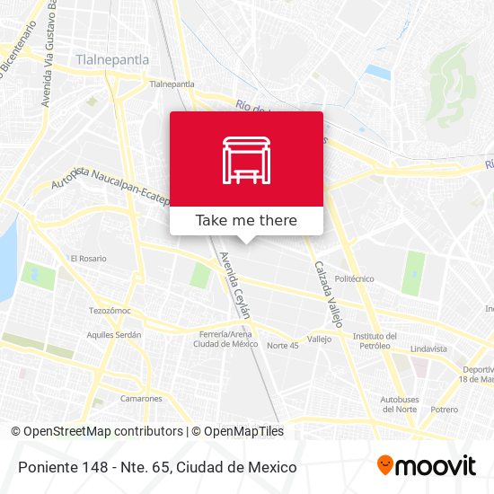 Poniente 148 - Nte. 65 map