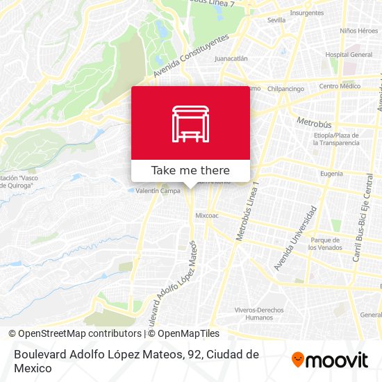 Mapa de Boulevard Adolfo López Mateos, 92