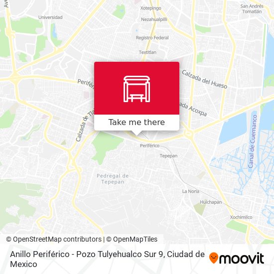 Anillo Periférico - Pozo Tulyehualco Sur 9 map