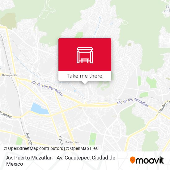 Av. Puerto Mazatlan - Av. Cuautepec map
