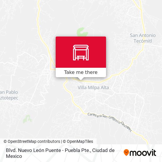 Blvd. Nuevo León Puente - Puebla Pte. map