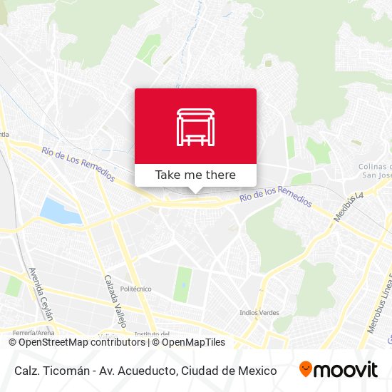 Calz. Ticomán - Av. Acueducto map