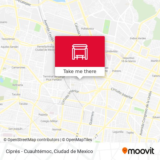 Ciprés - Cuauhtémoc map