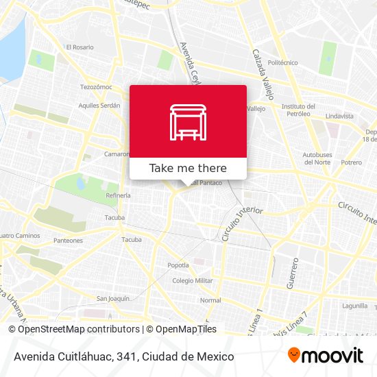 Avenida Cuitláhuac, 341 map