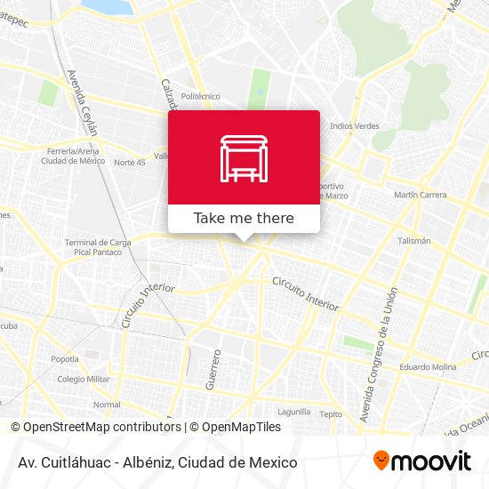 Av. Cuitláhuac - Albéniz map