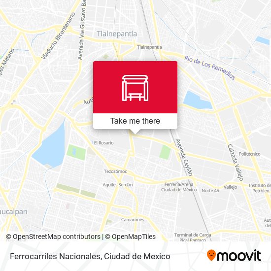 Ferrocarriles Nacionales map