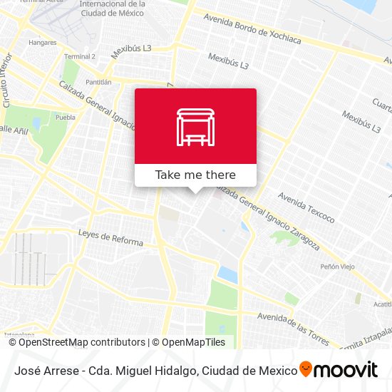 Mapa de José Arrese - Cda. Miguel Hidalgo