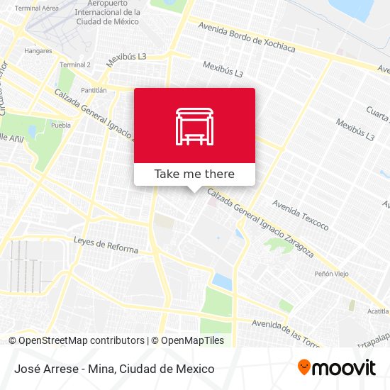 José Arrese - Mina map