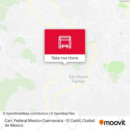 Mapa de Carr. Federal Mexico-Cuernavaca - El Cantil