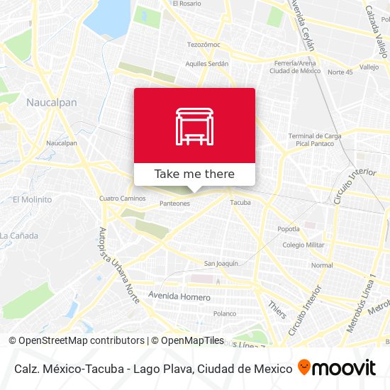 Calz. México-Tacuba - Lago Plava map