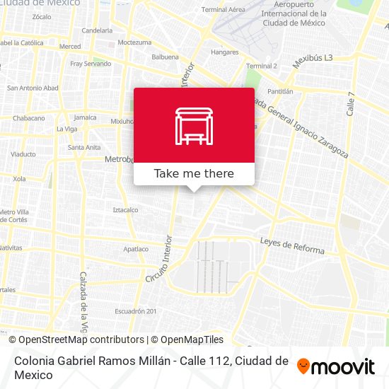 Colonia Gabriel Ramos Millán - Calle 112 map