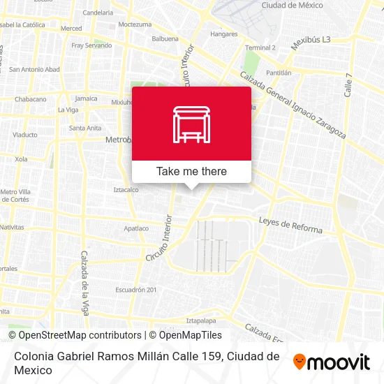 Mapa de Colonia Gabriel Ramos Millán Calle 159
