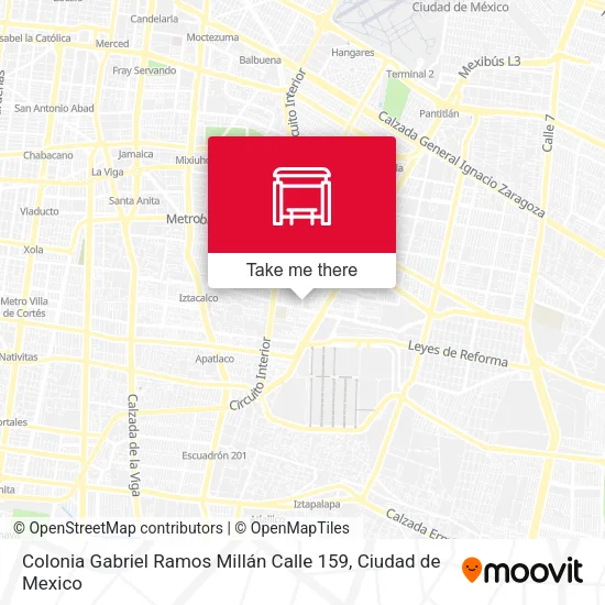 Mapa de Colonia Gabriel Ramos Millán Calle 159