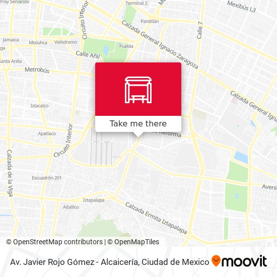 Av. Javier Rojo Gómez - Alcaicería map