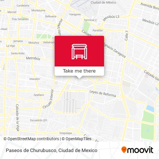 Paseos de Churubusco map