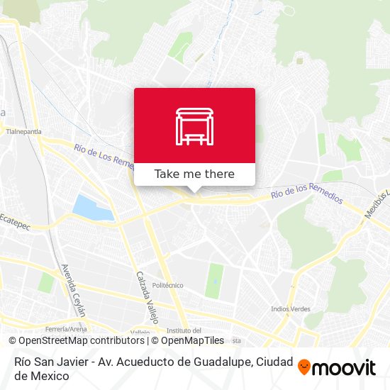 Mapa de Río San Javier - Av. Acueducto de Guadalupe