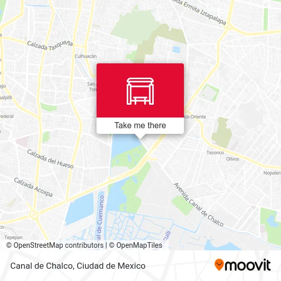 Canal de Chalco map