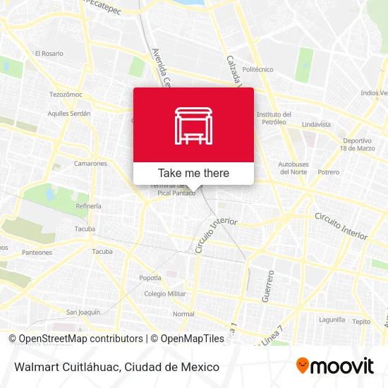 Mapa de Walmart Cuitláhuac