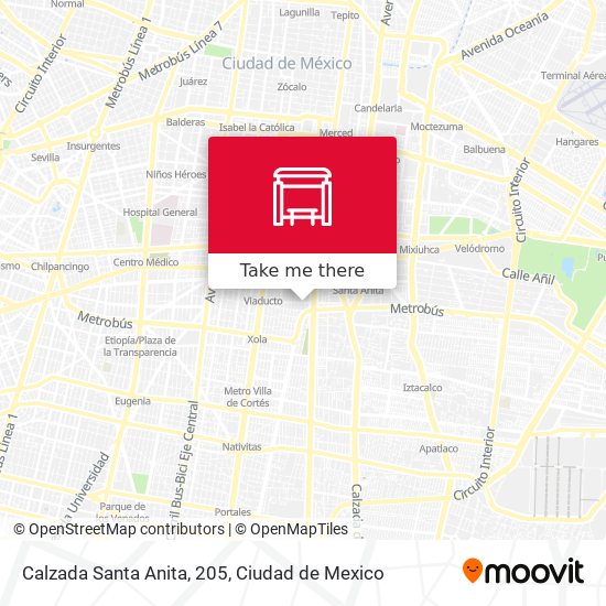 Mapa de Calzada Santa Anita, 205