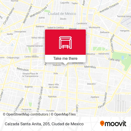Calzada Santa Anita, 205 map
