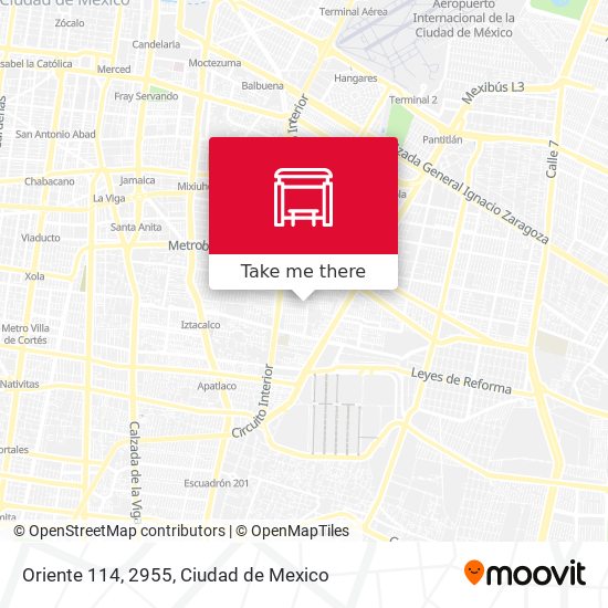 Oriente 114, 2955 map
