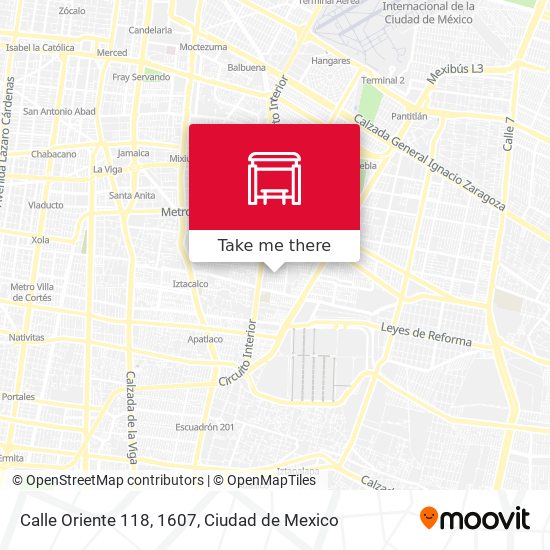 Mapa de Calle Oriente 118, 1607