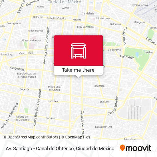 Mapa de Av. Santiago - Canal de Ohtenco