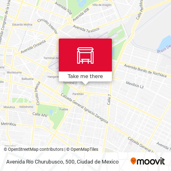 Avenida Río Churubusco, 500 map
