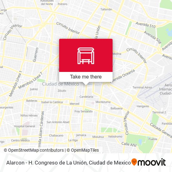 Alarcon - H. Congreso de La Unión map