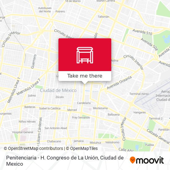 Penitenciaria - H. Congreso de La Unión map