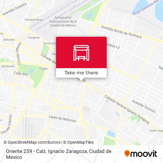 Oriente 259 - Calz. Ignacio Zaragoza map
