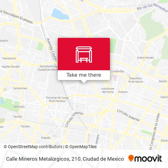 Mapa de Calle Mineros Metalúrgicos, 210